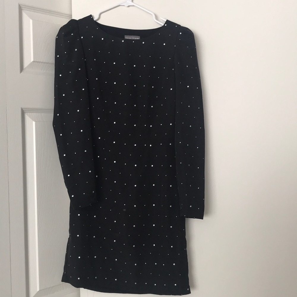 Black midi long sleeve dress